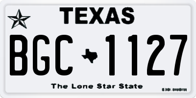 TX license plate BGC1127