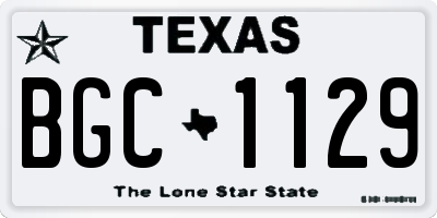 TX license plate BGC1129