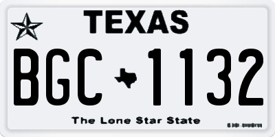 TX license plate BGC1132