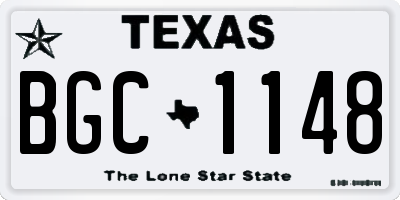 TX license plate BGC1148