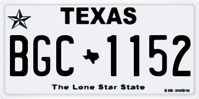 TX license plate BGC1152