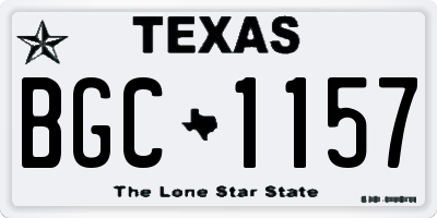 TX license plate BGC1157