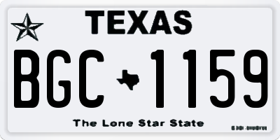 TX license plate BGC1159