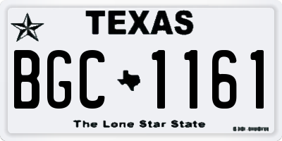 TX license plate BGC1161