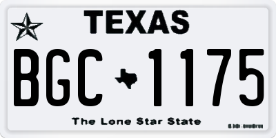 TX license plate BGC1175
