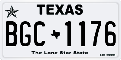TX license plate BGC1176