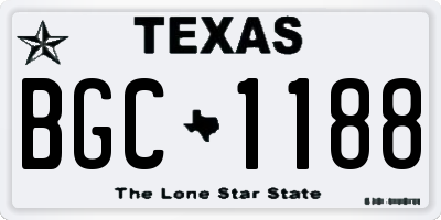 TX license plate BGC1188