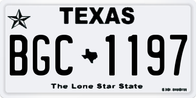 TX license plate BGC1197