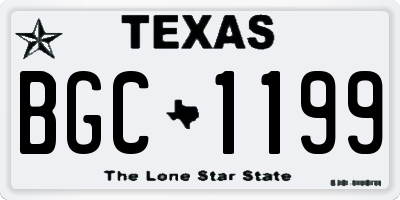TX license plate BGC1199
