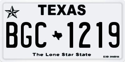 TX license plate BGC1219