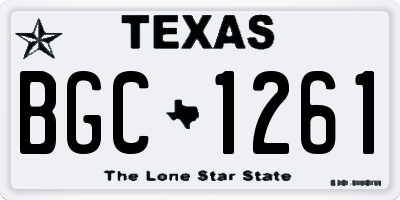 TX license plate BGC1261