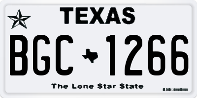 TX license plate BGC1266