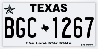 TX license plate BGC1267