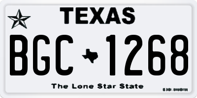 TX license plate BGC1268