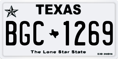 TX license plate BGC1269