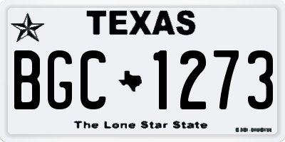 TX license plate BGC1273