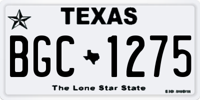 TX license plate BGC1275