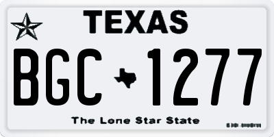 TX license plate BGC1277