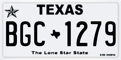 TX license plate BGC1279