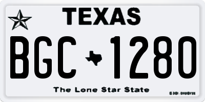 TX license plate BGC1280