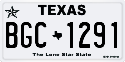 TX license plate BGC1291