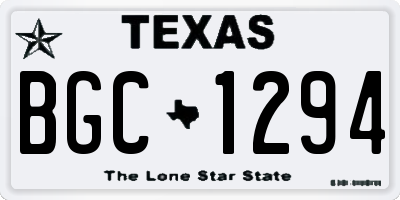 TX license plate BGC1294