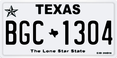 TX license plate BGC1304