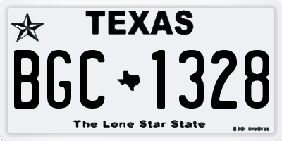 TX license plate BGC1328
