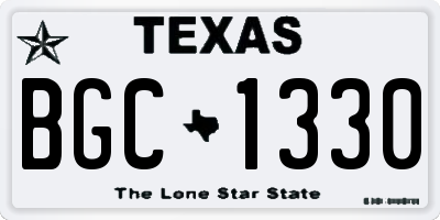 TX license plate BGC1330
