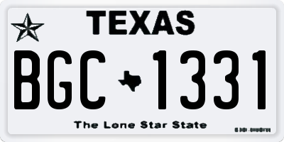 TX license plate BGC1331