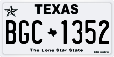 TX license plate BGC1352