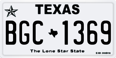 TX license plate BGC1369