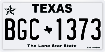 TX license plate BGC1373