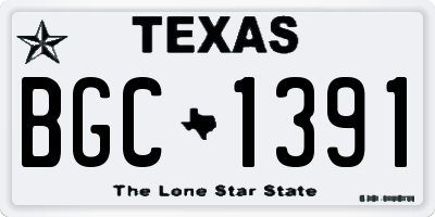 TX license plate BGC1391