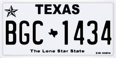 TX license plate BGC1434