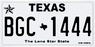 TX license plate BGC1444