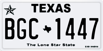 TX license plate BGC1447