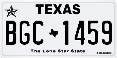 TX license plate BGC1459