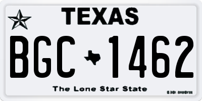 TX license plate BGC1462