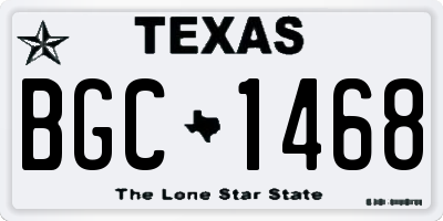 TX license plate BGC1468