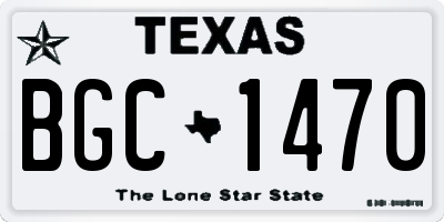 TX license plate BGC1470