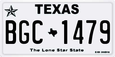 TX license plate BGC1479