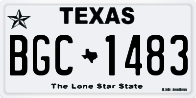 TX license plate BGC1483