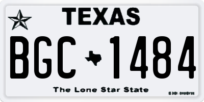 TX license plate BGC1484