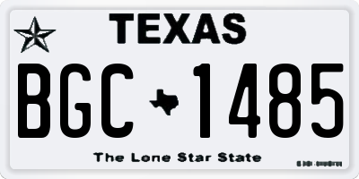 TX license plate BGC1485