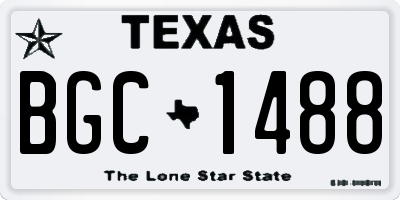TX license plate BGC1488