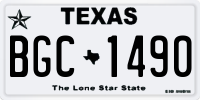 TX license plate BGC1490