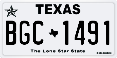 TX license plate BGC1491
