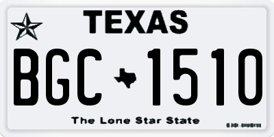 TX license plate BGC1510