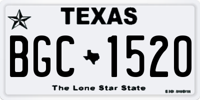 TX license plate BGC1520